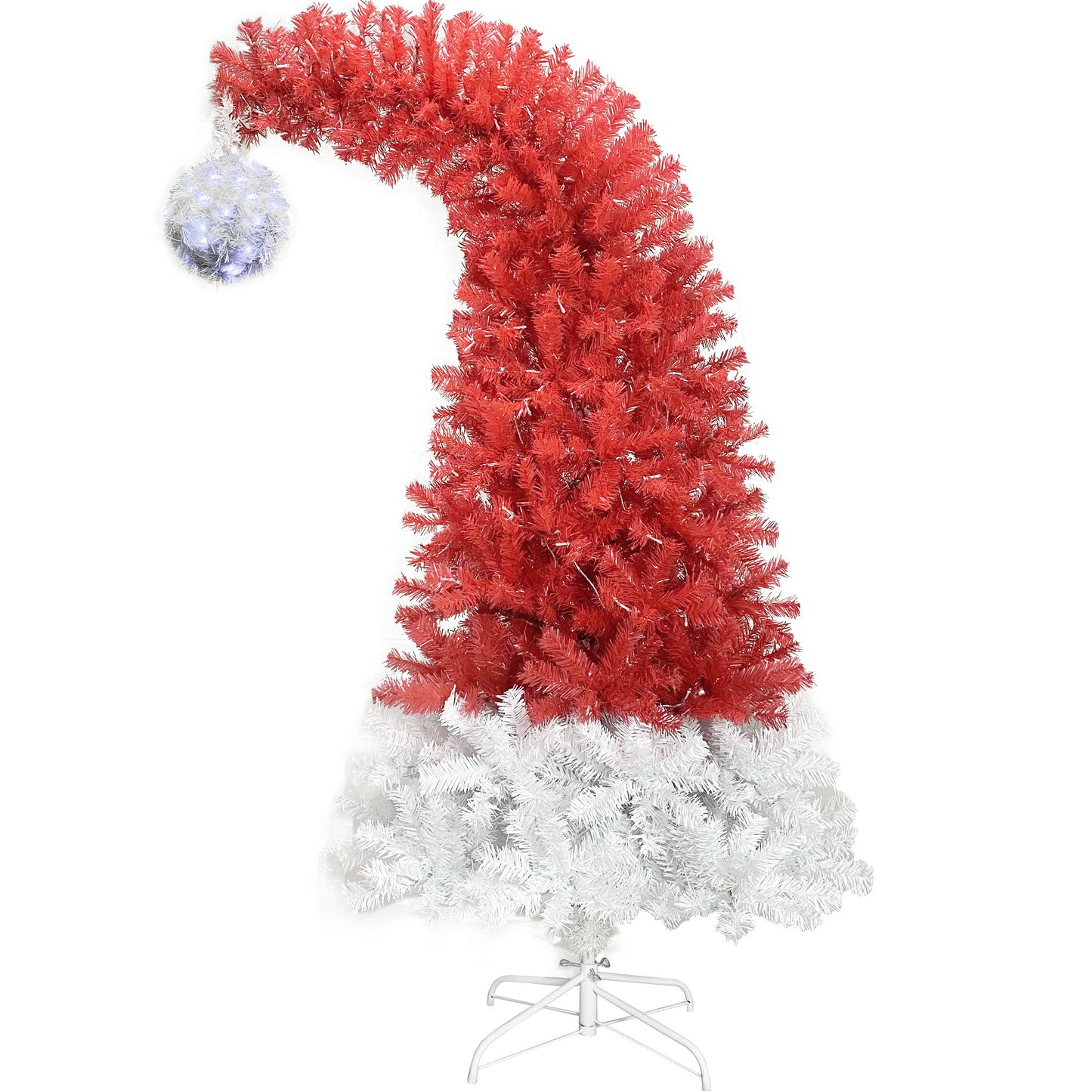 Whimsical Fir Christmas Tree with Bendable Style and LED Lights