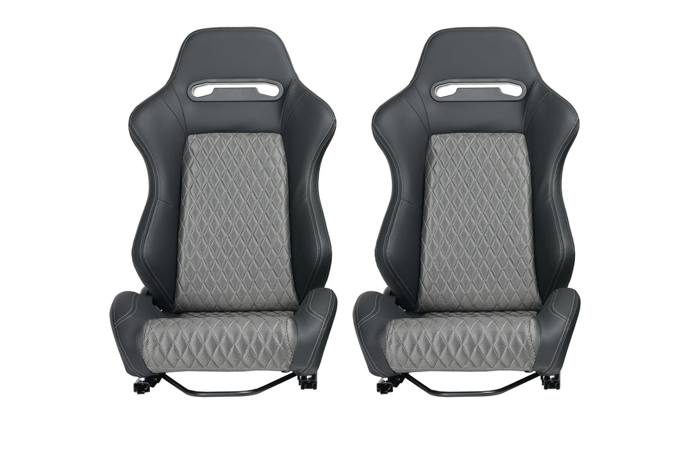 Luxury Racing Seats: Premium PVC & Suede Duo