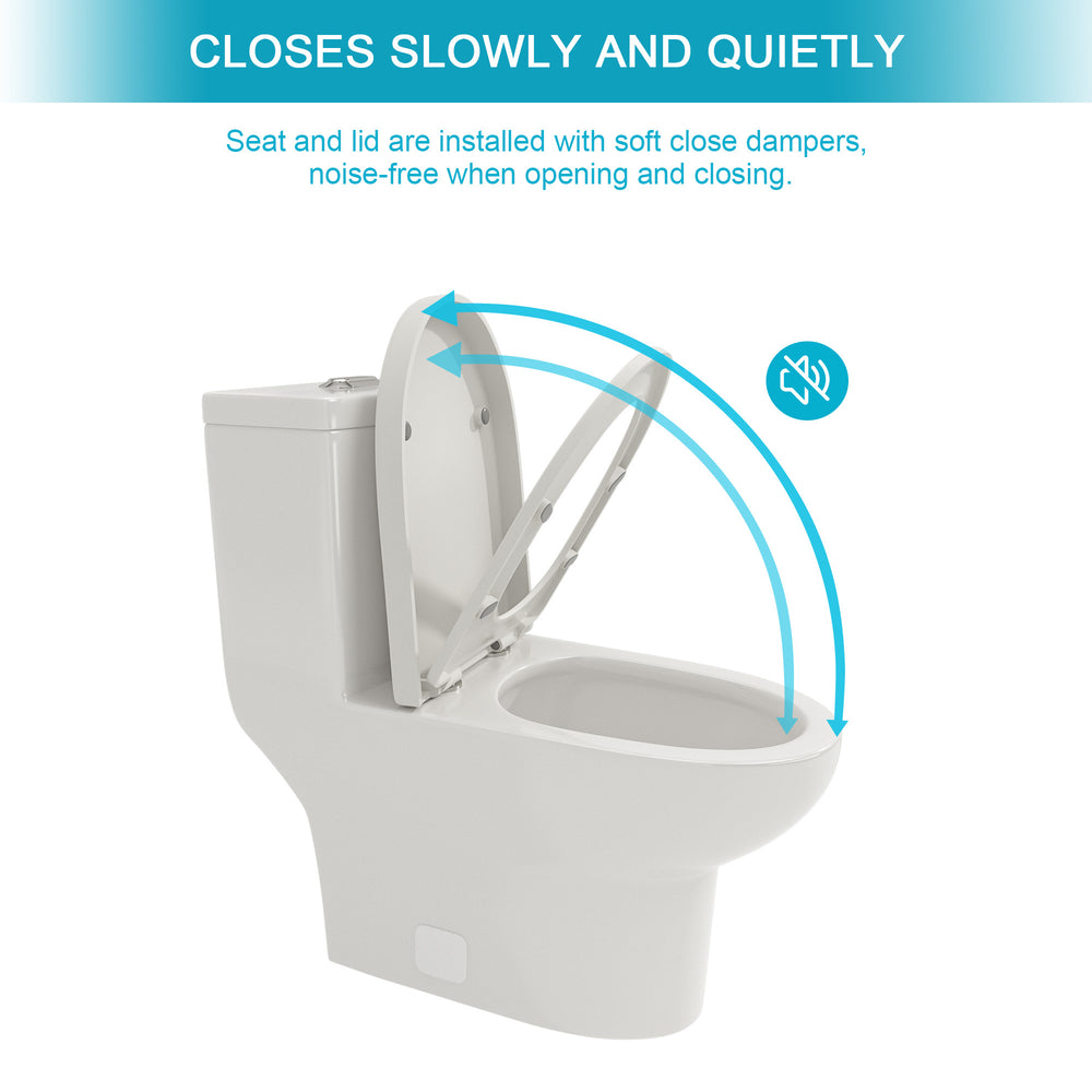 Sleek Soft-Close Dual Flush Toilet