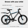 Kiddo Cruiser Bike with Shock Absorber and 7-Speed Gear