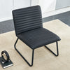 Sleek Black Armless Sofa Chair