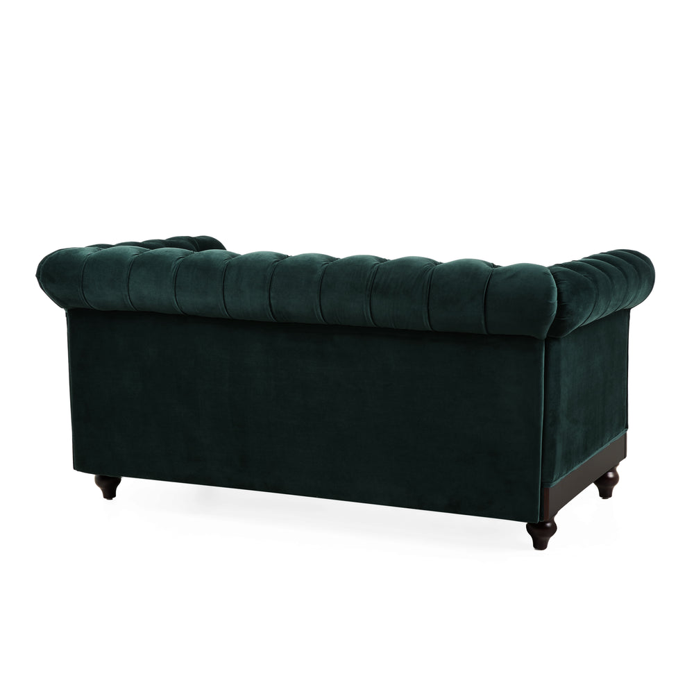 Charming Velvet Chesterfield Loveseat