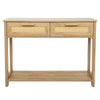 Chic Rattan Console Table with Storage