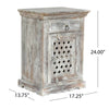 Chic Wooden Nightstand with Storage