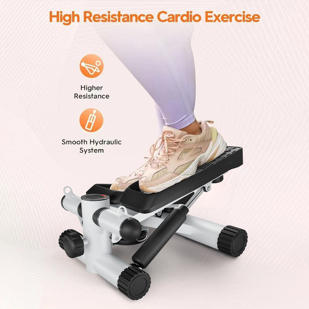 Smart Stepper: Compact Fitness with Resistance Bands