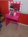 Glam Glow Vanity Desk with Adjustable Lights