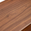 Sleek Walnut Double-Layer Coffee Table