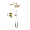 Luxurious Rainfall Shower Set in Brushed Gold