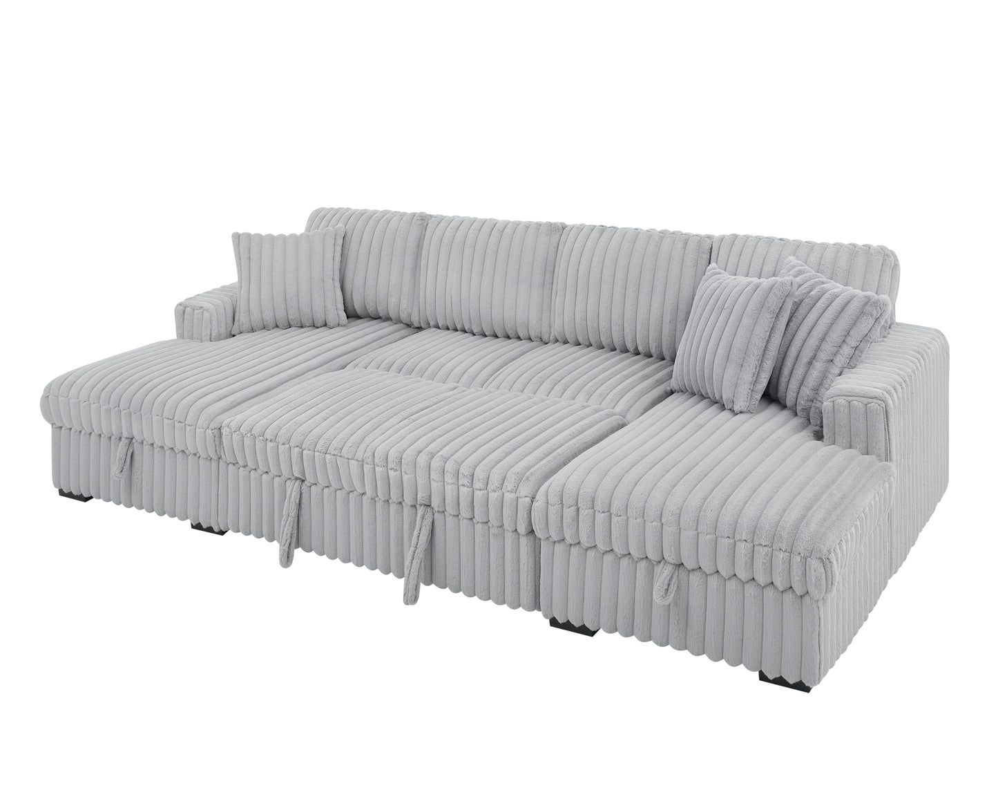 Cozy U-Shaped Sleeper Sofa with Storage and Plush Comfort