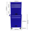 Blue Rolling Tool Chest with 6 Drawers
