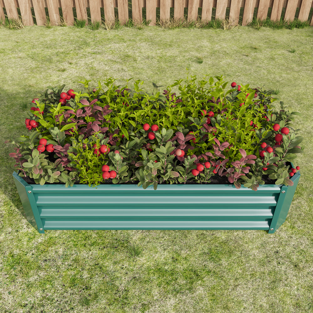 Veezyo Rectangular Metal Garden Bed - Perfect for Flowers & Veggies!