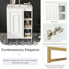 Chic White Bathroom Vanity with Gold Legs