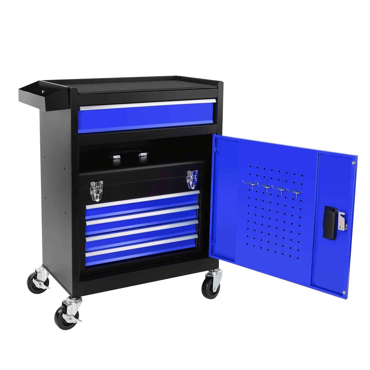 Rolling Tool Chest with Lockable Wheels & Organizer