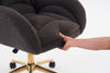 Cozy Swivel Teddy Chair with Gold Base