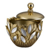 Gaia Gold Jewelry Box with Mirror Flower Accent