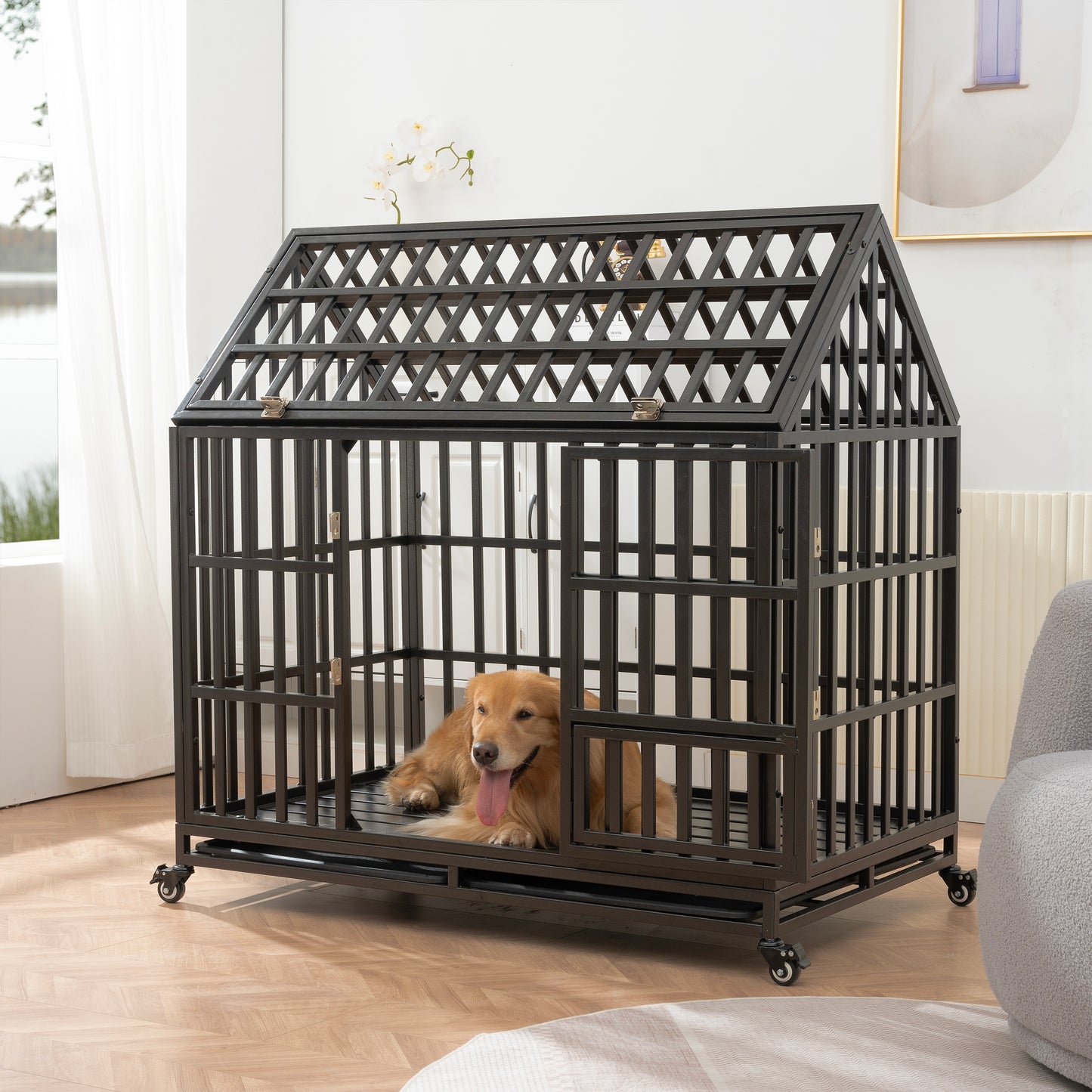 Ultimate Pet Escape Cage with Roof & Skylight