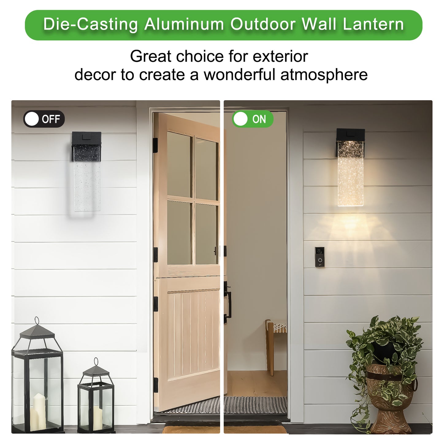 Crystal Clear Outdoor LED Wall Lights - Stylish & Versatile