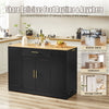 Stylish Kitchen Island with Trash Can Storage & Drawer