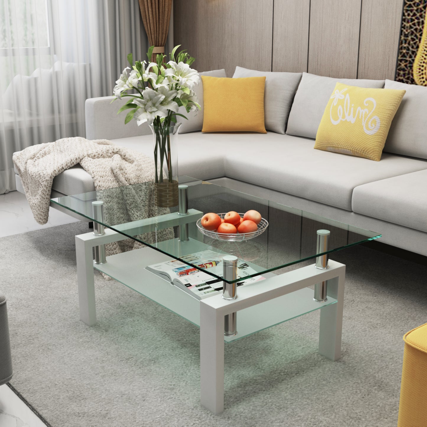 Chic White Coffee Table for Modern Living Rooms