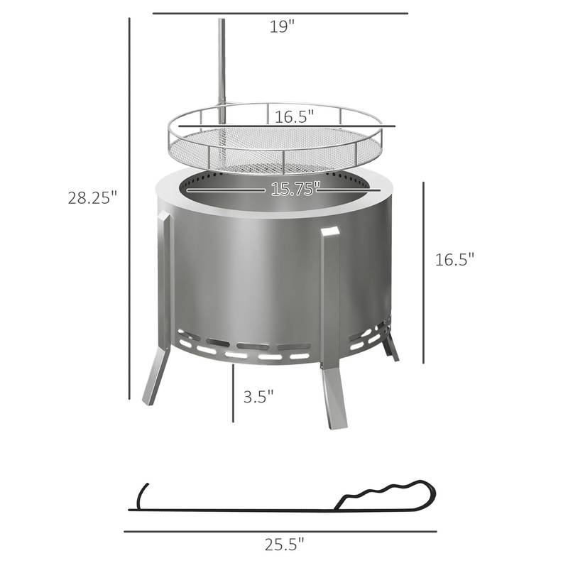 Smokeless Adventure Fire Pit & Grill