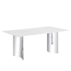 Chic White Marble Dining Table