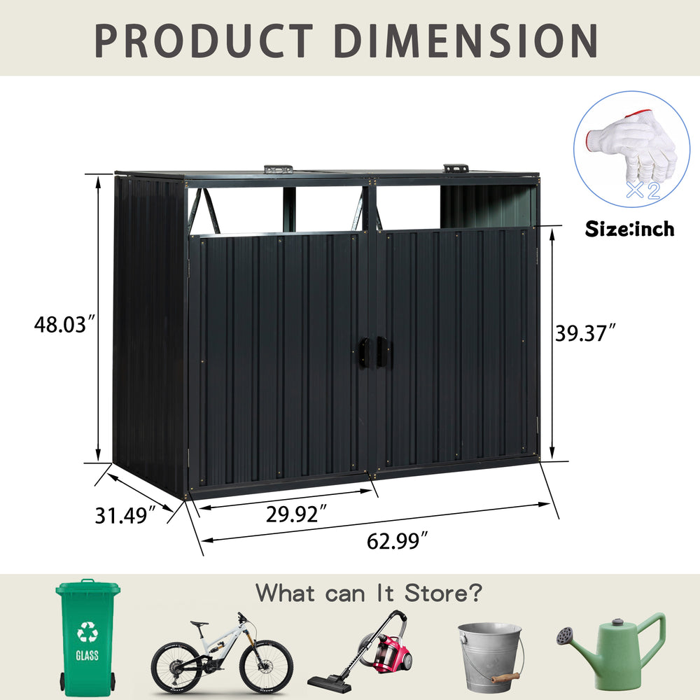 Stylish Outdoor Trash Can Hideaway