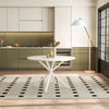 Chic Marble Cross-Leg Dining Table