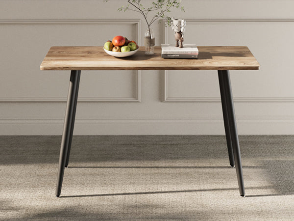 Sleek Wood & Metal Dining Table