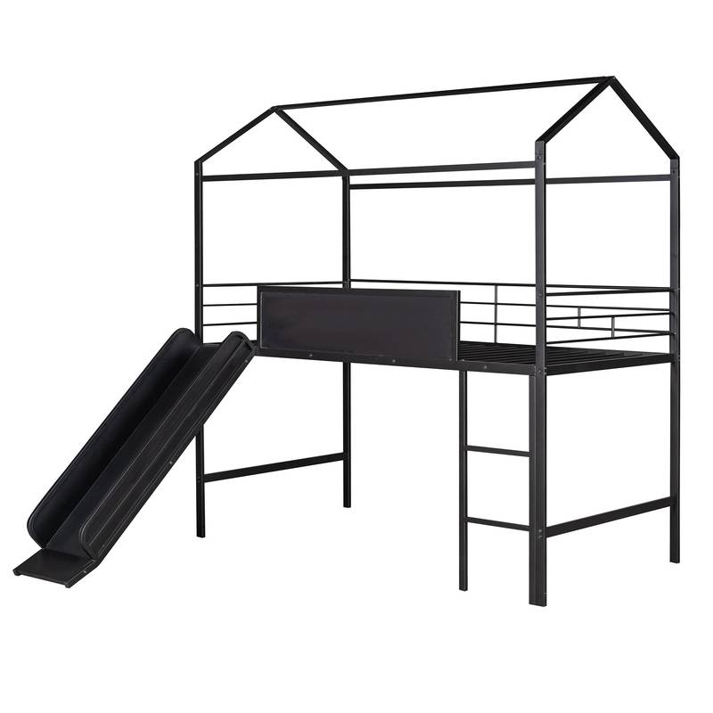 Slide & Write Metal Loft Bed