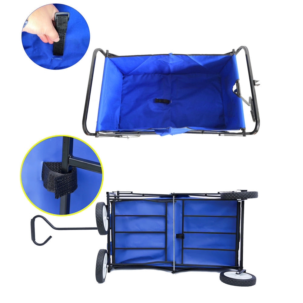 Blue Folding Garden & Beach Wagon