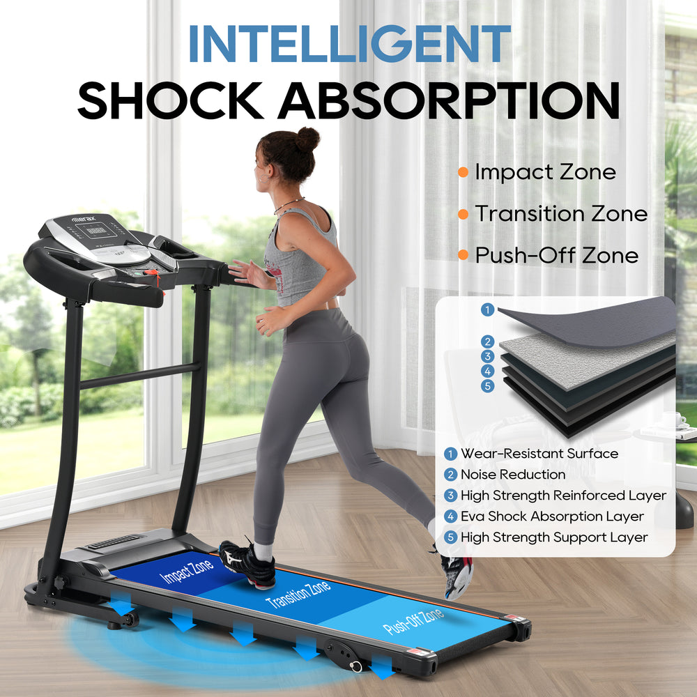 Foldable Home Treadmill with Pulse Sensor - Quiet, Compact & Powerful!