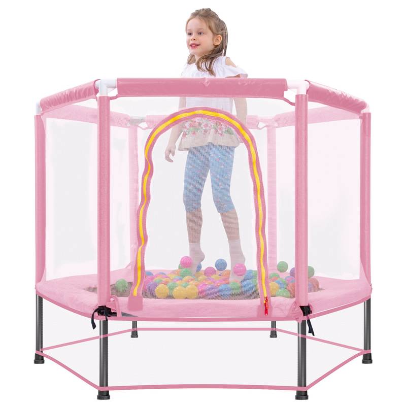 Kids' Safe Bounce Trampoline with Ball Fun!