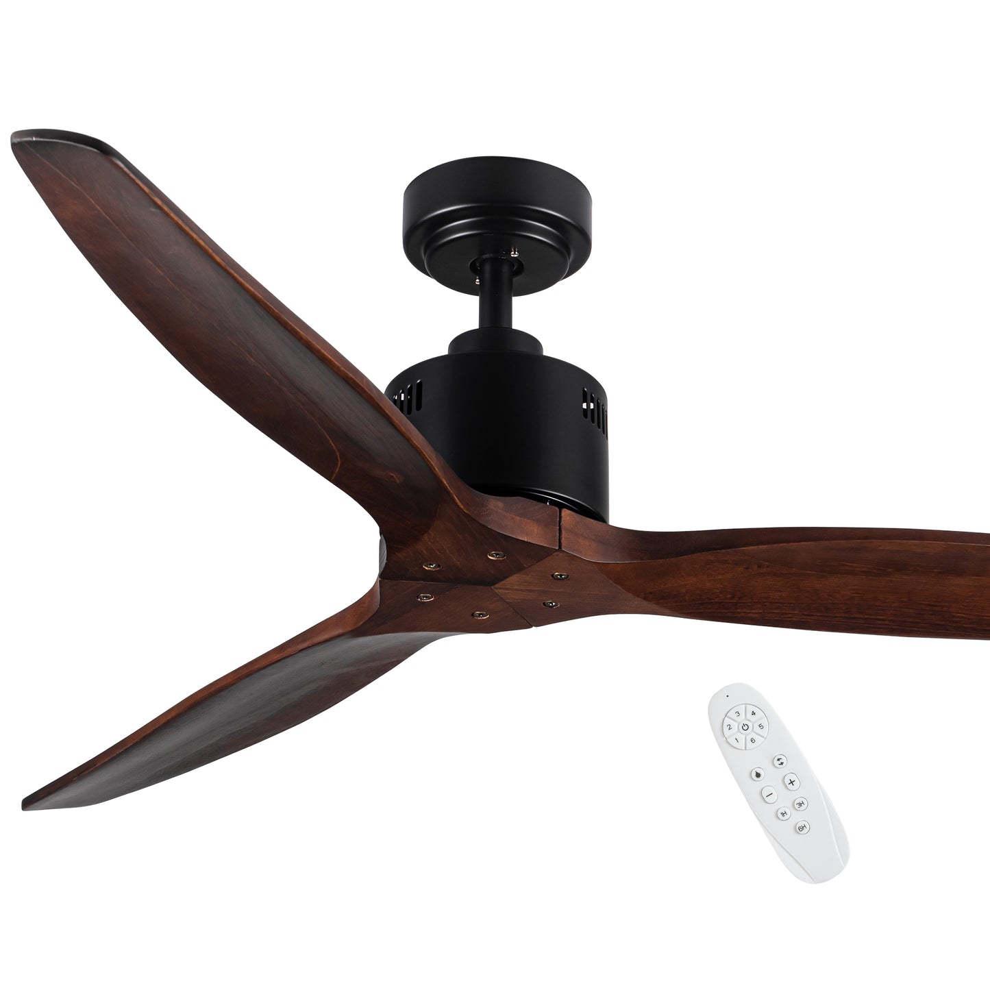 Rustic Brown Ceiling Fan with Remote Control