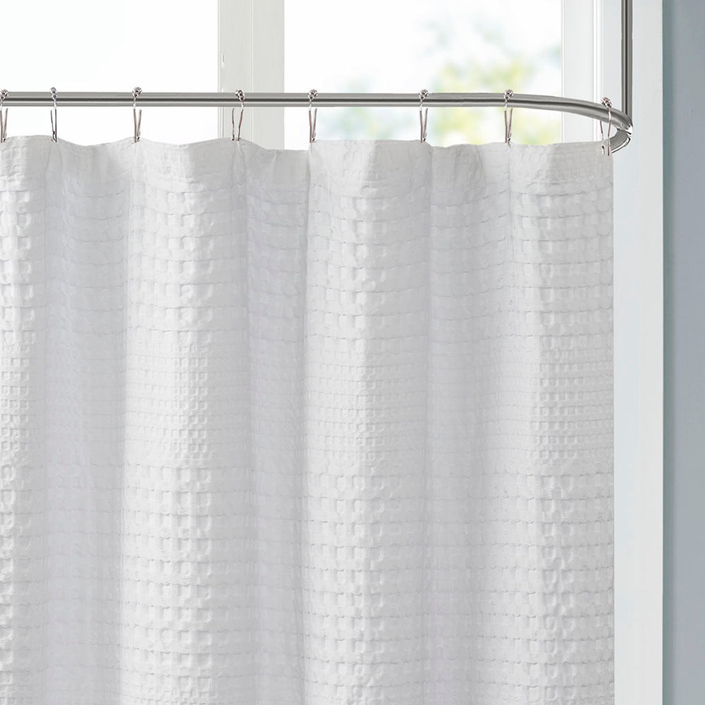 Waffle Weave Shower Curtain