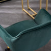 Chic Velvet Spin Chair with Gold Legs - Dark Green