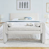 Cozy Linen Bedroom Stool - Versatile and Stylish in White