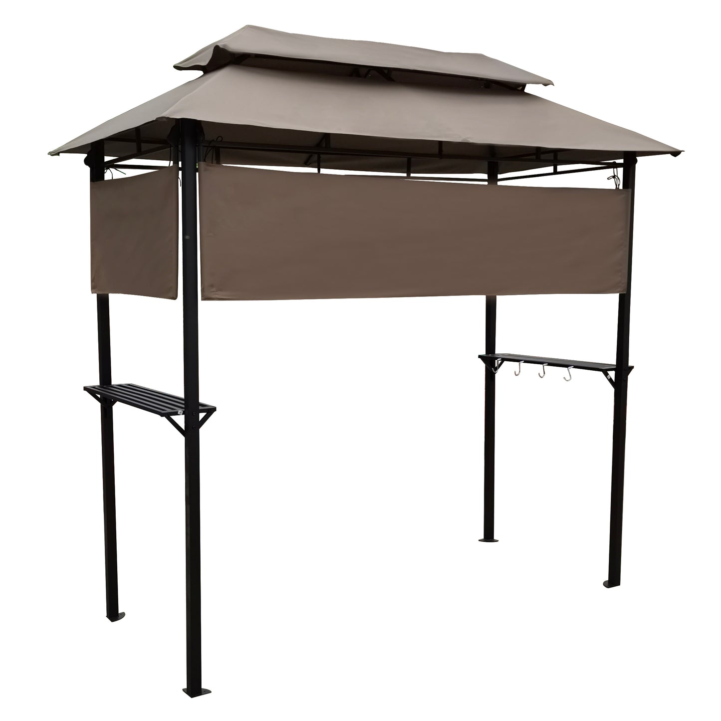 Cozy Grill Gazebo with Soft Canopy and Counter Space