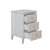 Chic White Nightstands with Charging Hub