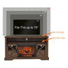 Cozy Barnwood Electric Fireplace Entertainment Center