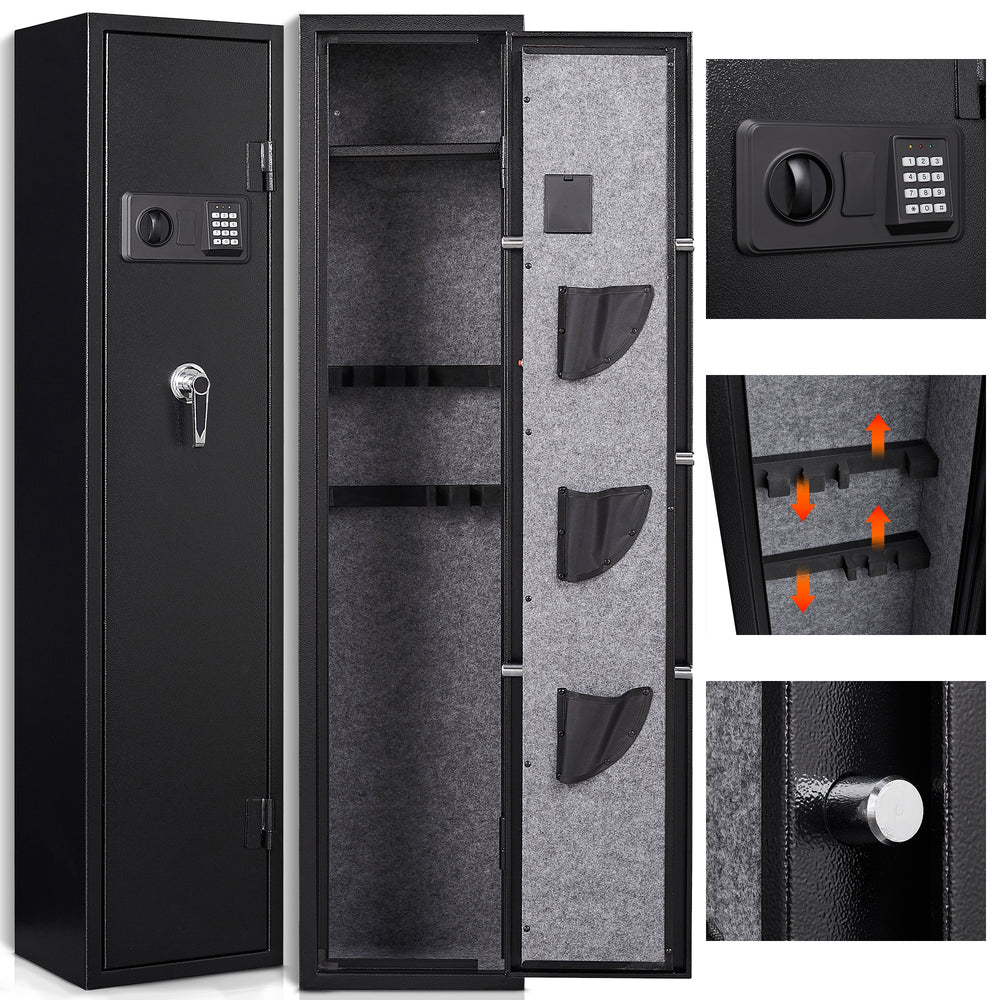 Quick Access Gun Safe with Pistol Pockets and Alarm