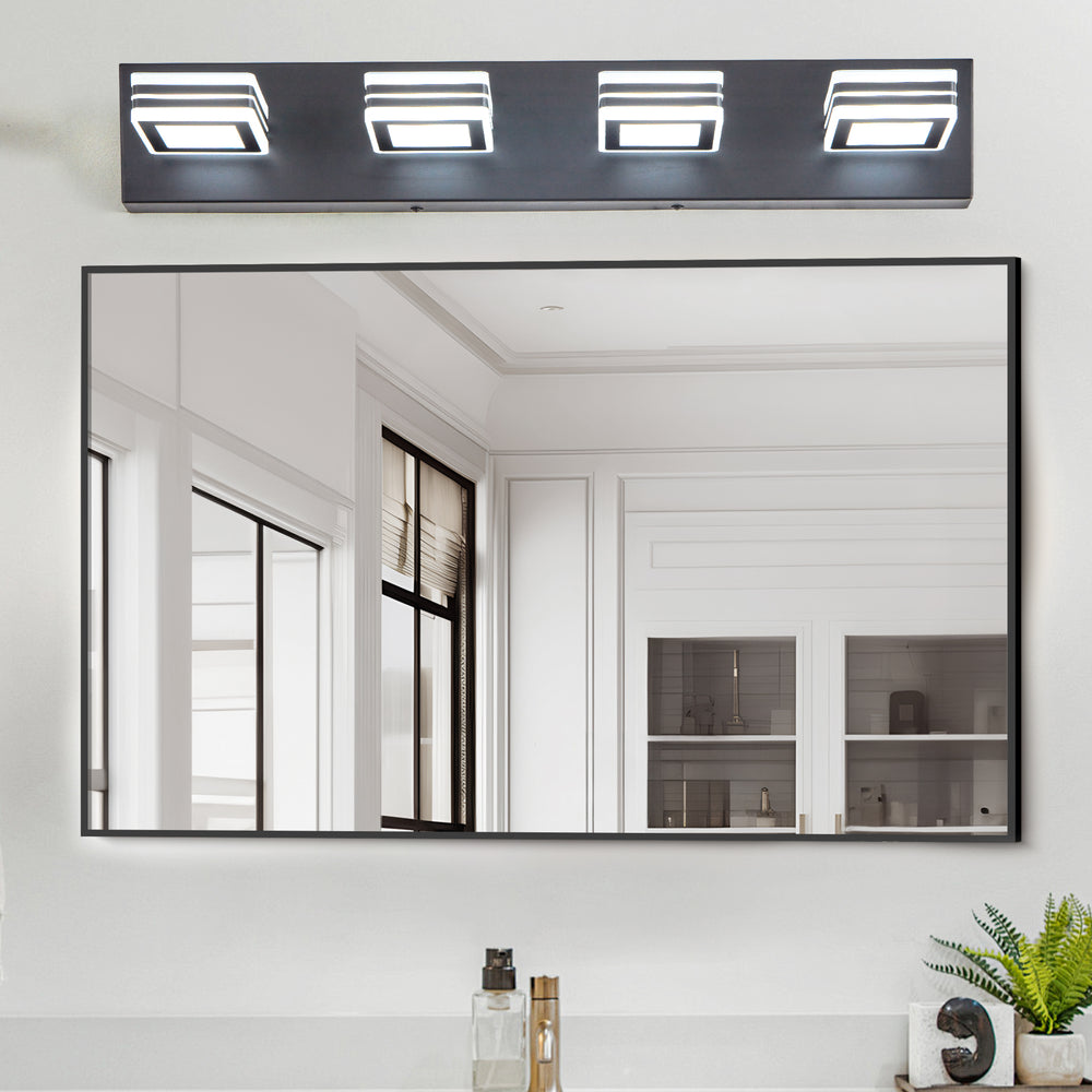 Sleek Black Vanity Glow Lights