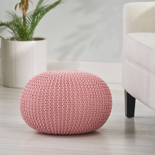 Cozy Knit Pouf