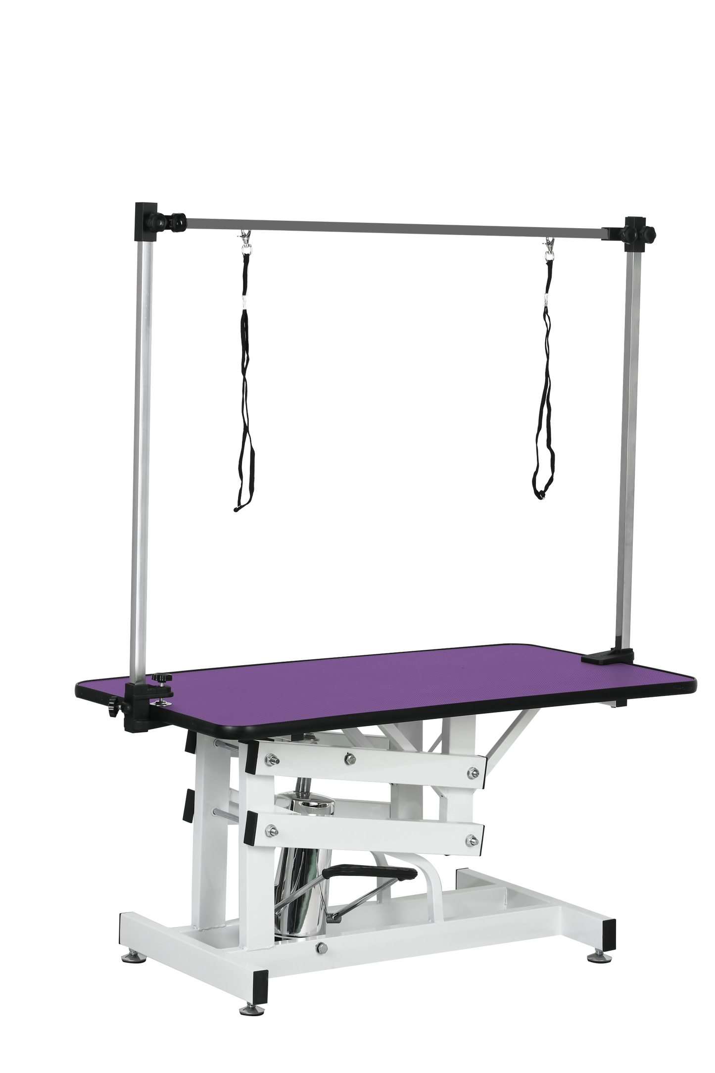 Purple Pet Grooming Table with Hydraulic Lift