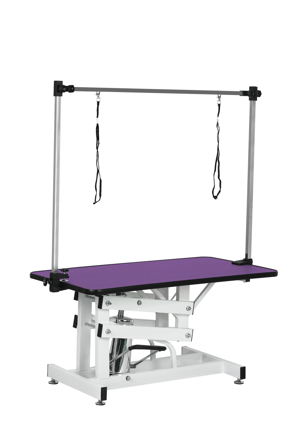 Purple Pet Grooming Table with Hydraulic Lift