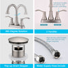 Swivel Brushed Nickel Bathroom Faucet with Pop-Up Drain