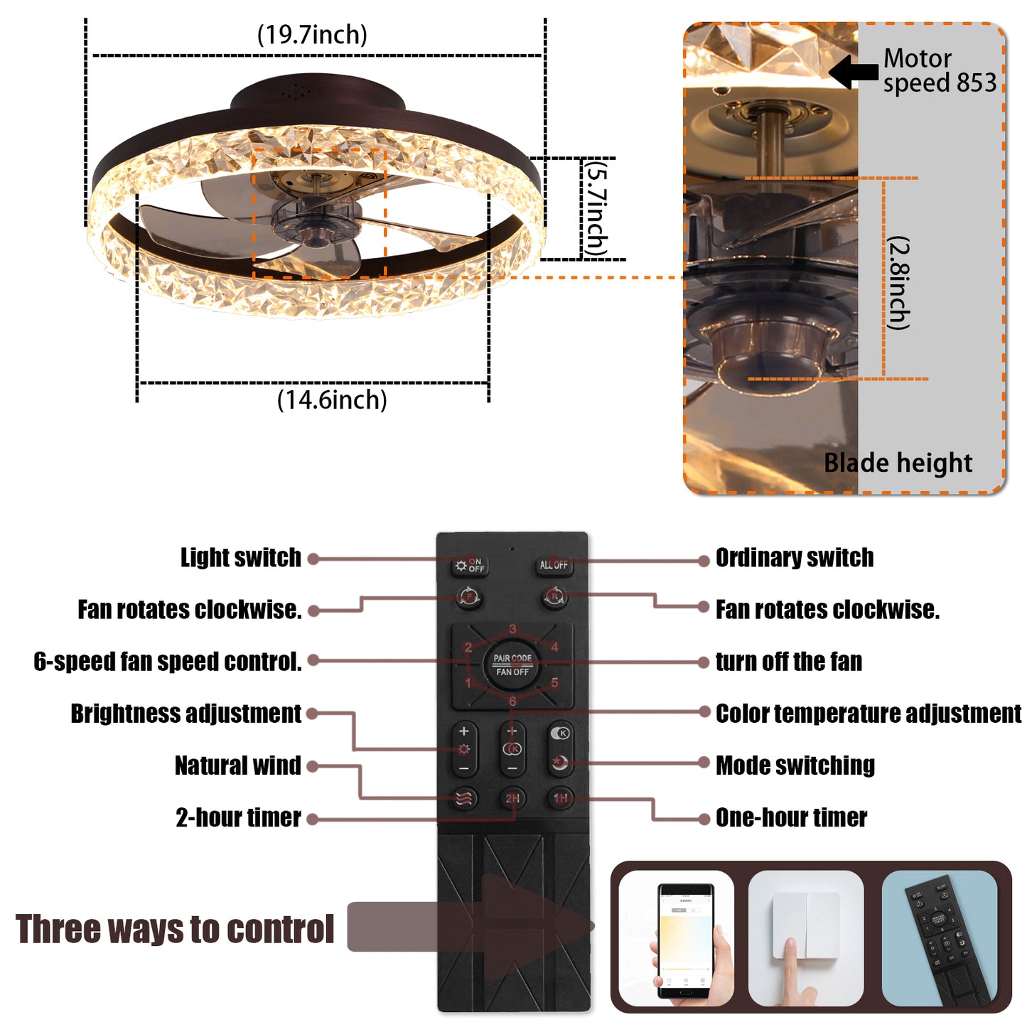 Breezy Light Remote Ceiling Fan