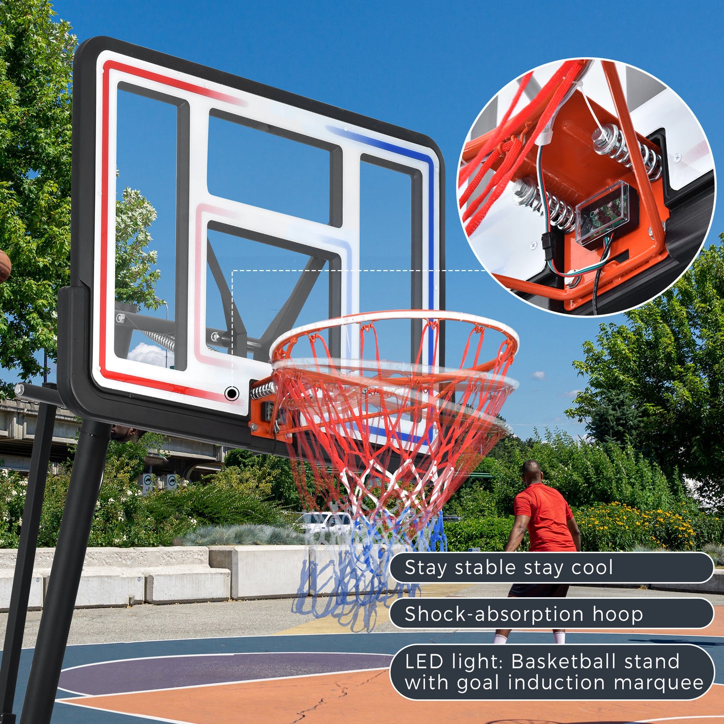 GlowSphere Portable Basketball Hoop