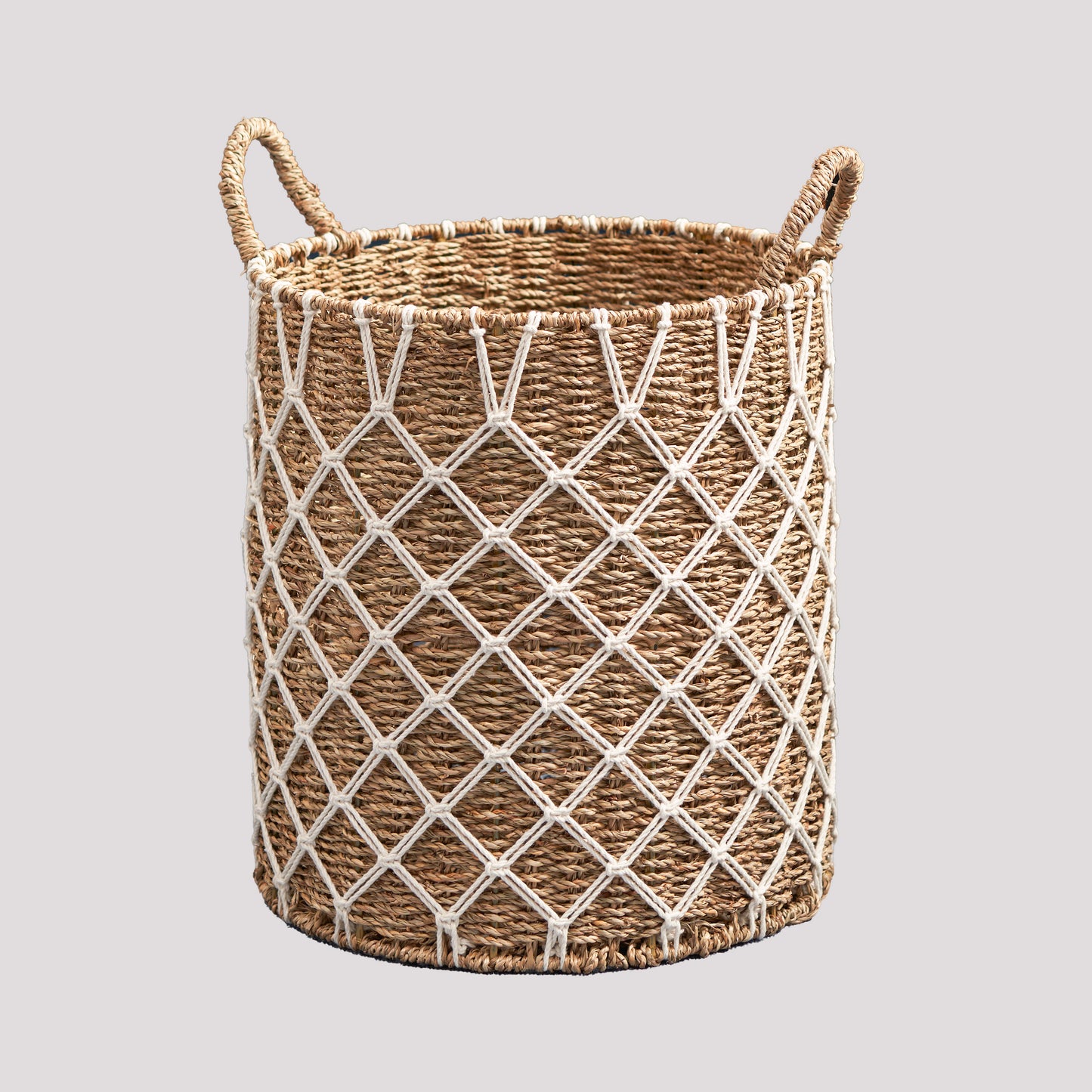 Natural Elegance Woven Basket with Handles