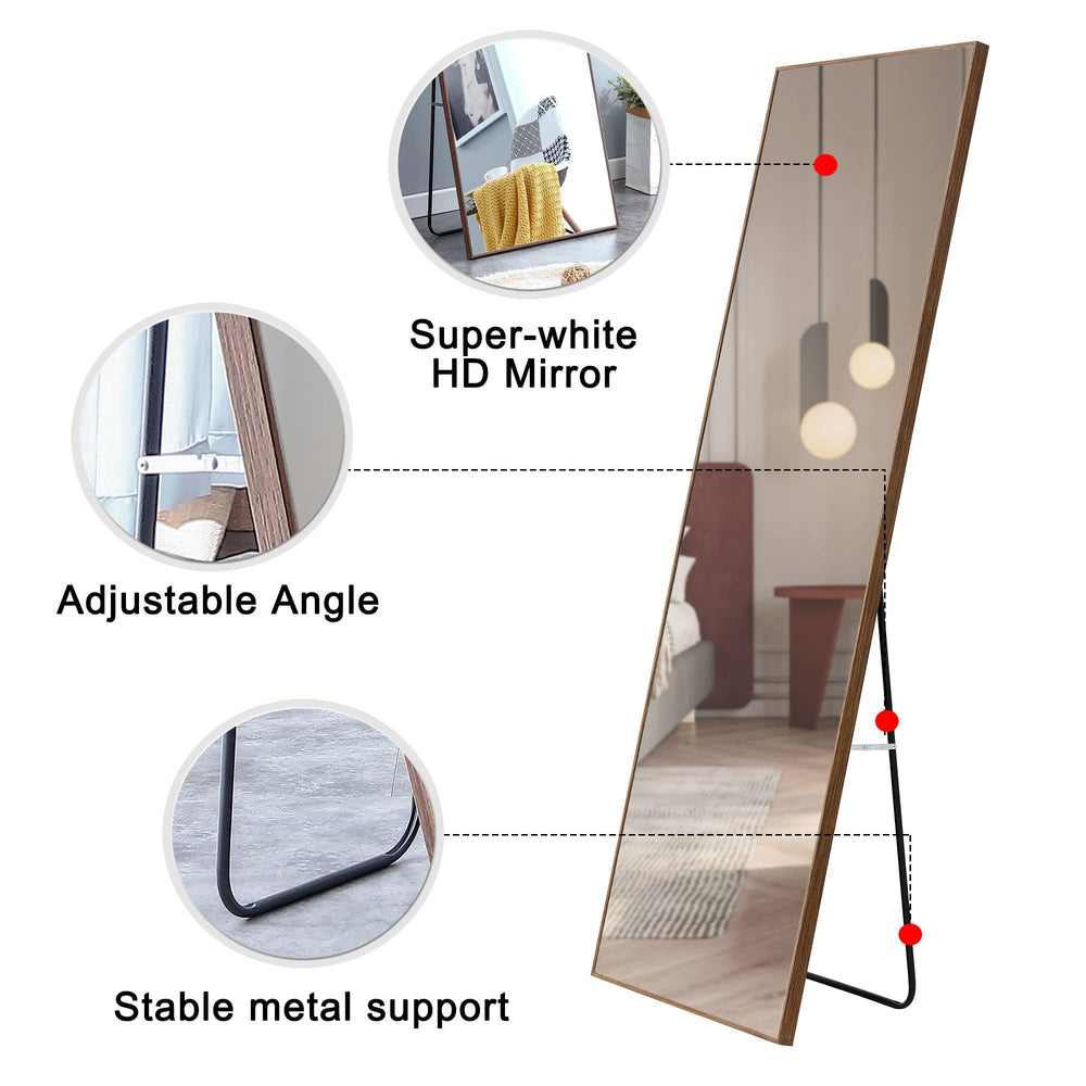 Elegant Full-Length Wood Mirror