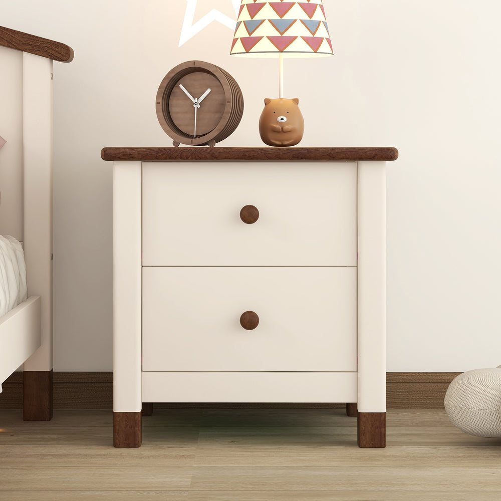 Charming Kids’ Nightstand with Two Drawers